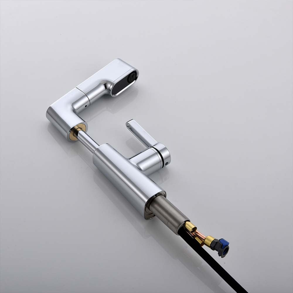 Contemporary Single-Hole Deck Mounted Faucet, Multi-Functional Faucet