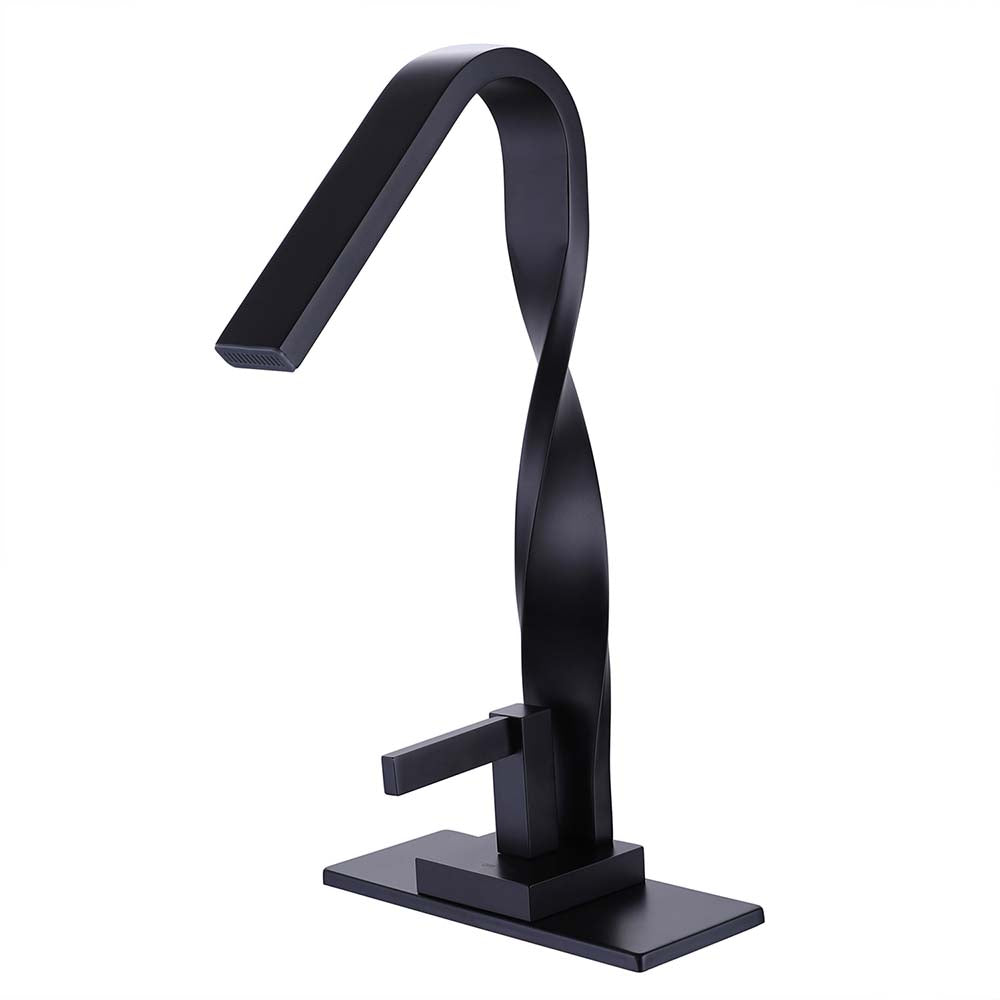 Modern Single Hole Single Handle Waterfall Bathroom Basin Faucet