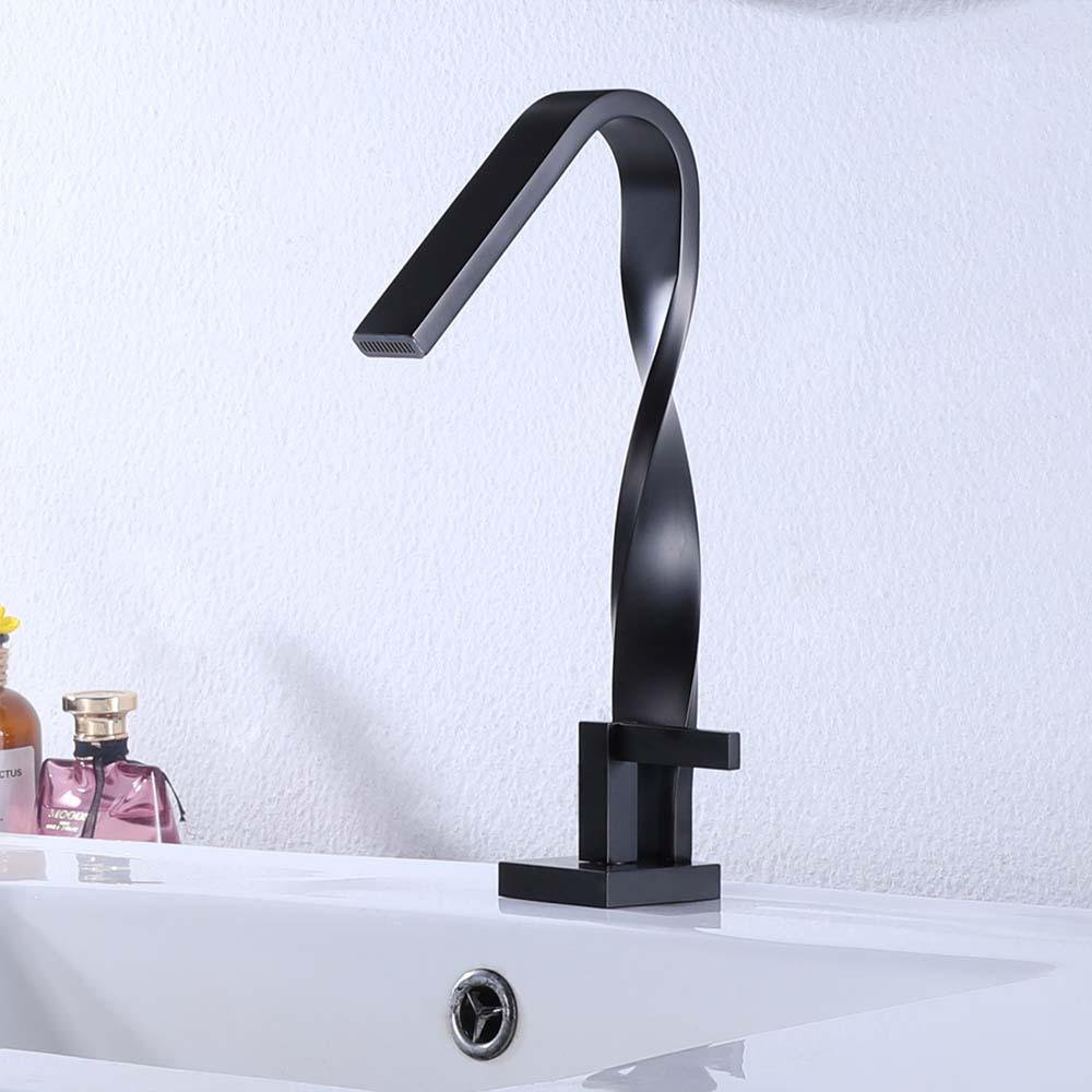 Modern Single Hole Single Handle Waterfall Bathroom Basin Faucet