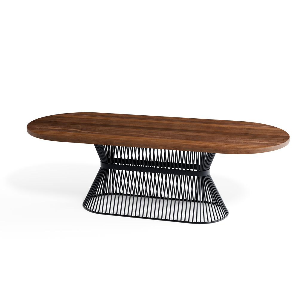 Ryoya Walnut Racetrack Dining Table – Custom Solid Hardwood Oval Table