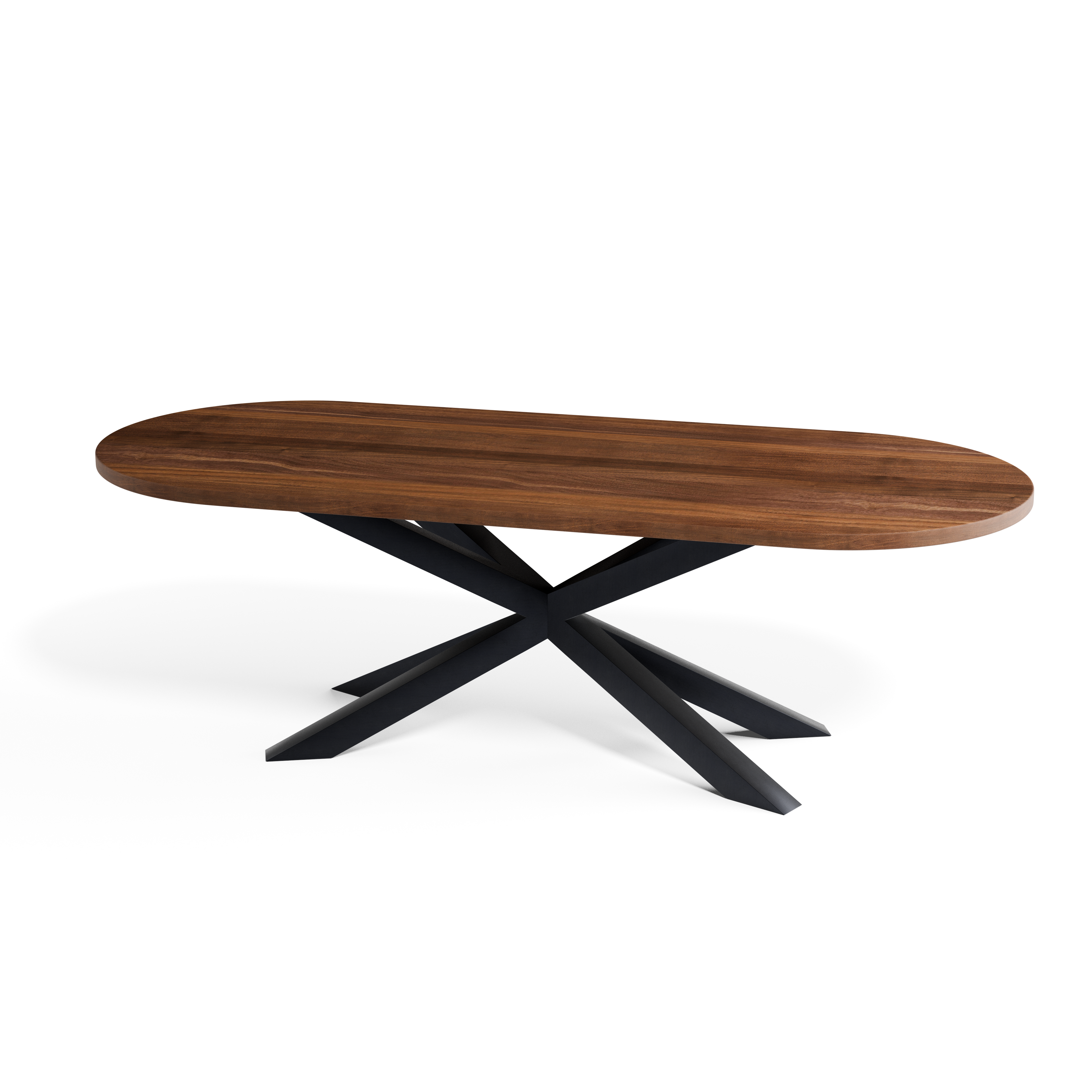 Ryoya Walnut Racetrack Dining Table – Custom Solid Hardwood Oval Table