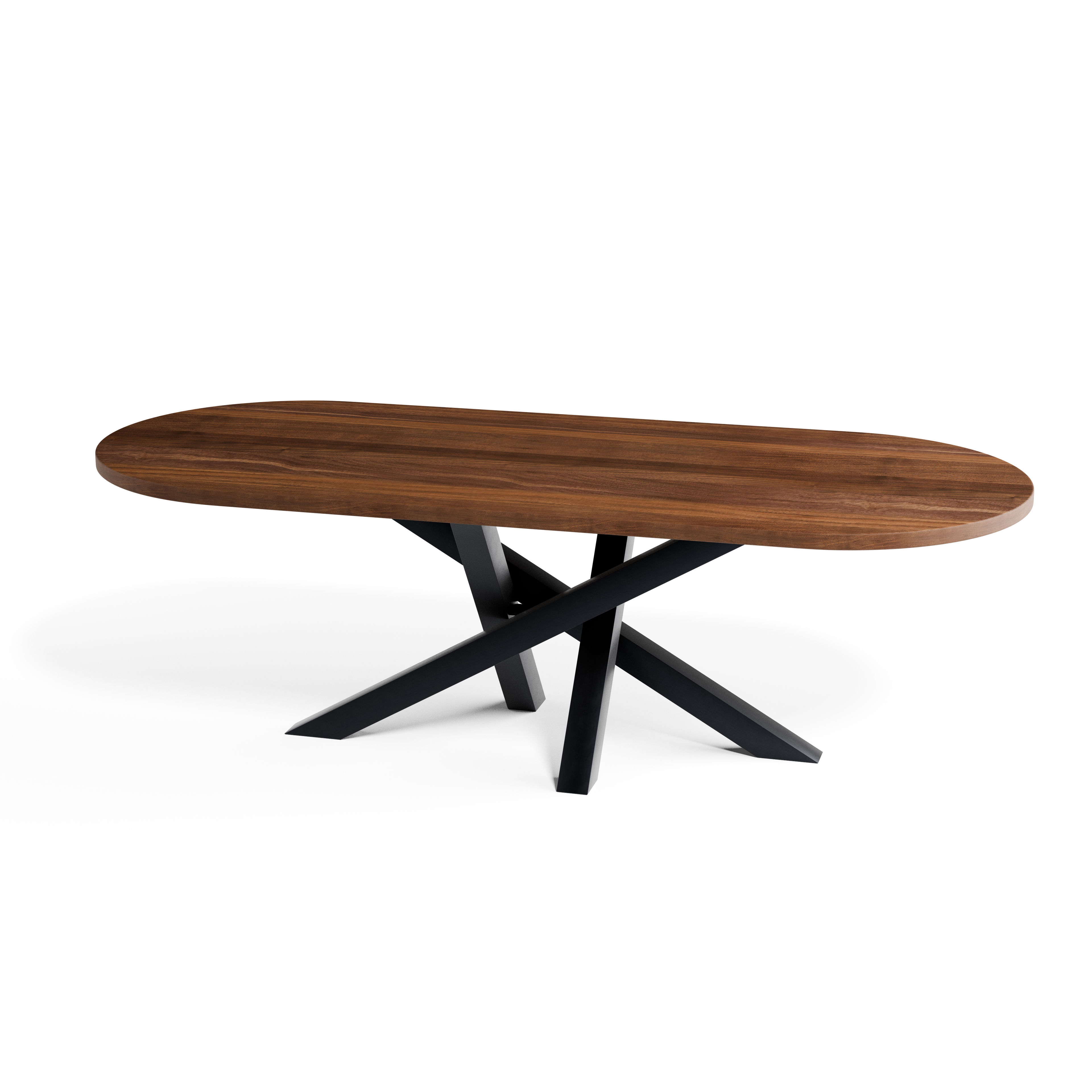 Ryoya Walnut Racetrack Dining Table – Custom Solid Hardwood Oval Table