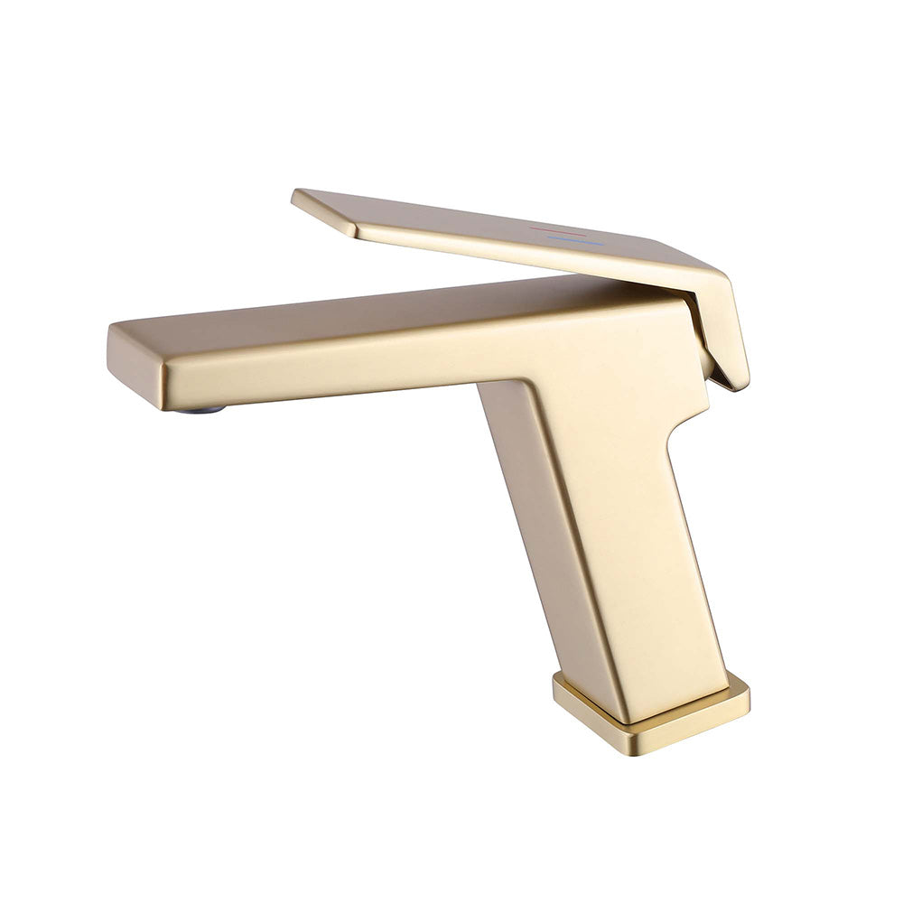 Deck Mounted Single Handle Bathroom Faucet, Single Hole