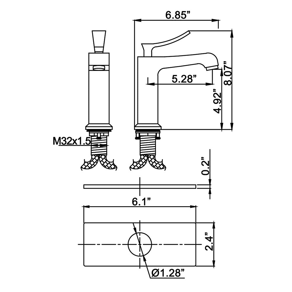 Effortless Elegance: Single Hole Bathroom Faucet