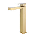 Modern Square Single-hole Single-handle Bathroom Basin Faucet with Cover