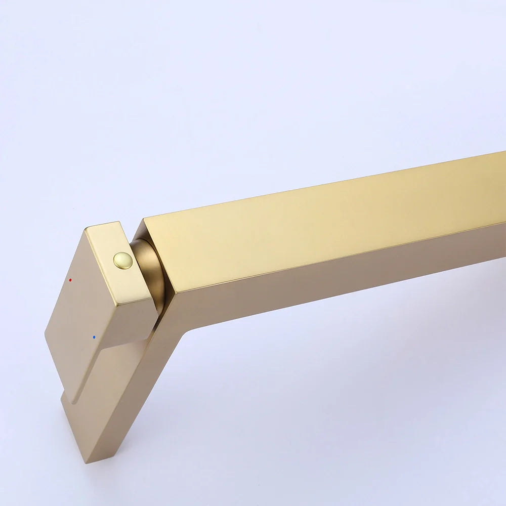 Modern Square Single-hole Single-handle Bathroom Basin Faucet with Cover