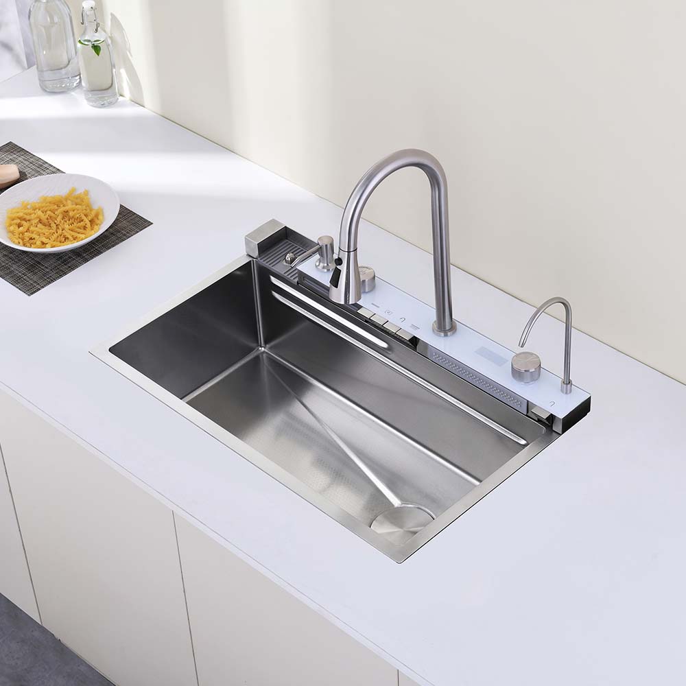 33 x 18 Inch Stainless Steel Smart kitchen Sink With Cup Cleaner
