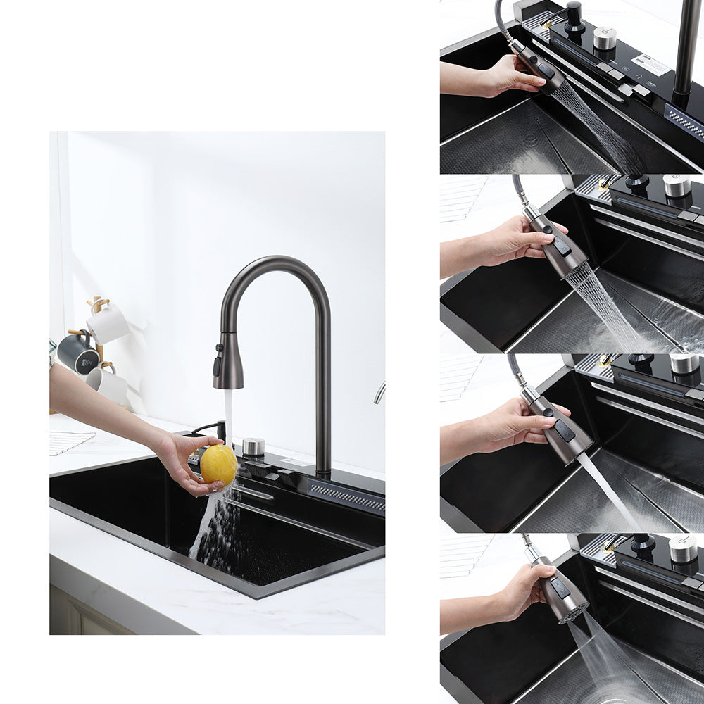 30 x 18 Inch Smart kitchen sink with Touch Control & Temperature Display