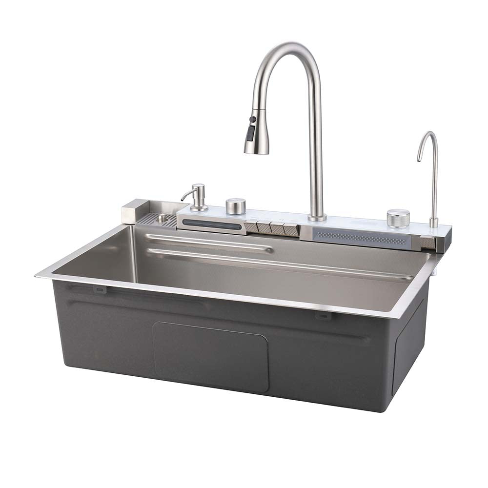 33 x 18 Inch Stainless Steel Smart kitchen Sink With Cup Cleaner
