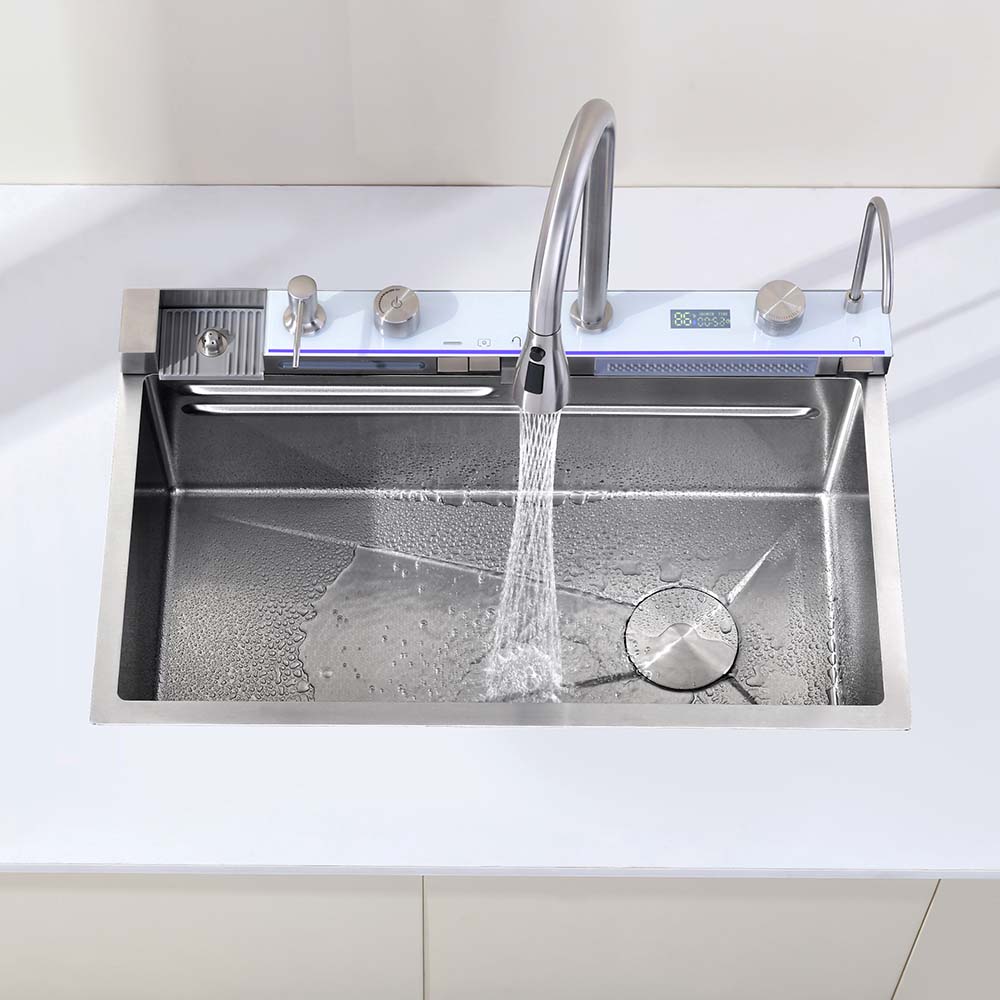 33 x 18 Inch Stainless Steel Smart kitchen Sink With Cup Cleaner