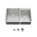 33 x 19 Inch Double Bowl Workstation Stainless Steel Kitchen Sink Set