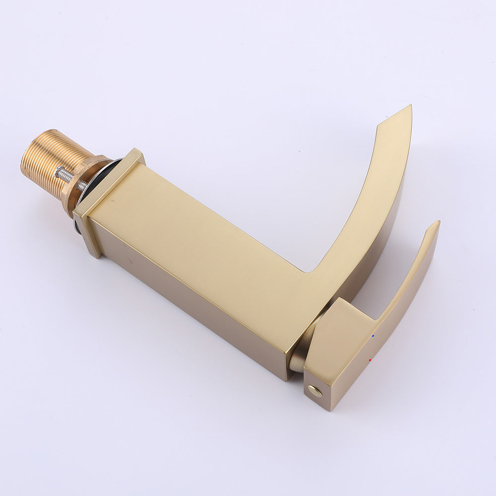 Modland Deck Mounted Single Hole Bathroom Gold Faucet