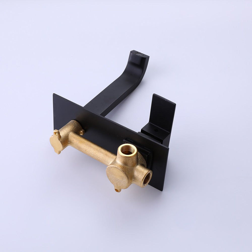 Sleek and Stylish: Single Handle Wall Mounted Bathroom Sink Faucet