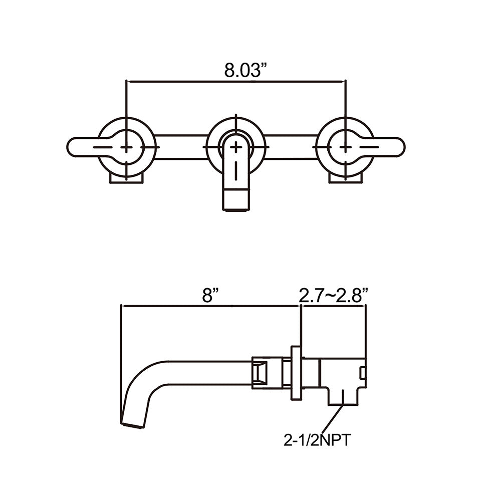 Stay Ahead of Trends: Newly Trendy 2-Handle Wall Mounted Bathroom Faucet