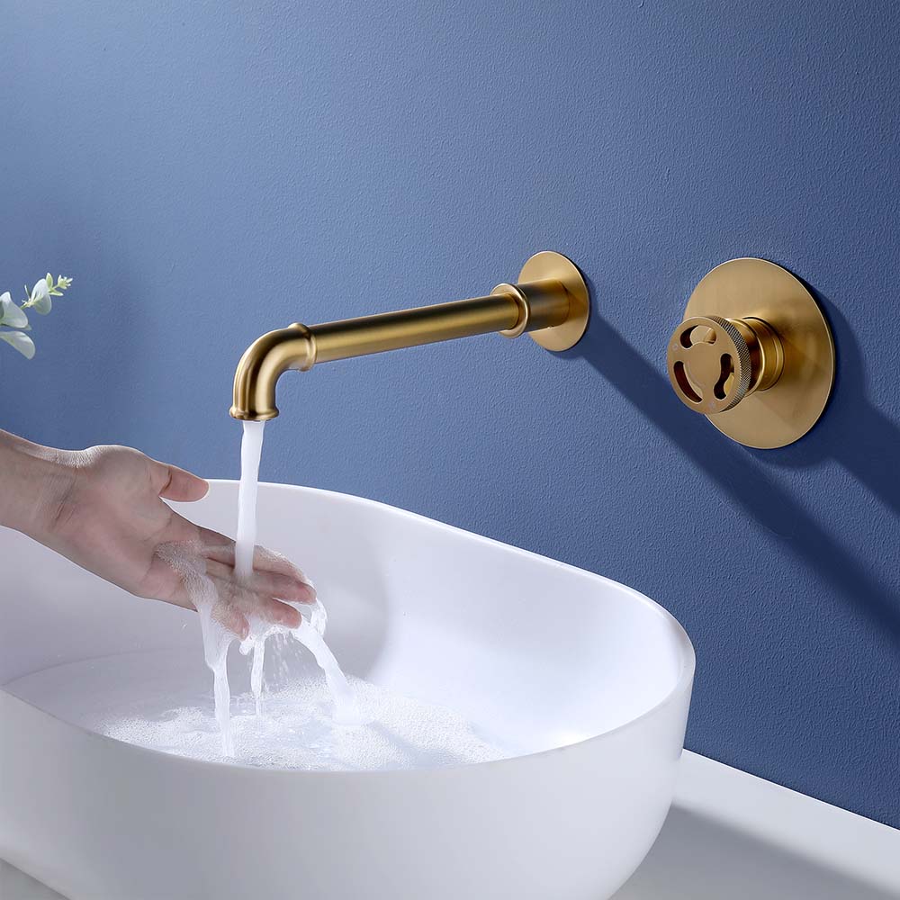Single-Handle Wall-Mounted Bathroom Faucet for Modern Elegance