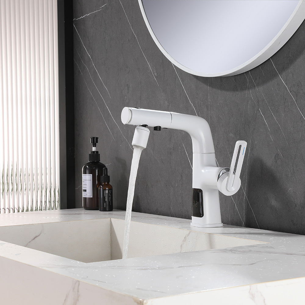 Multi-Functional Deck Mounted Industrial Single-Handle Bathroom Faucet