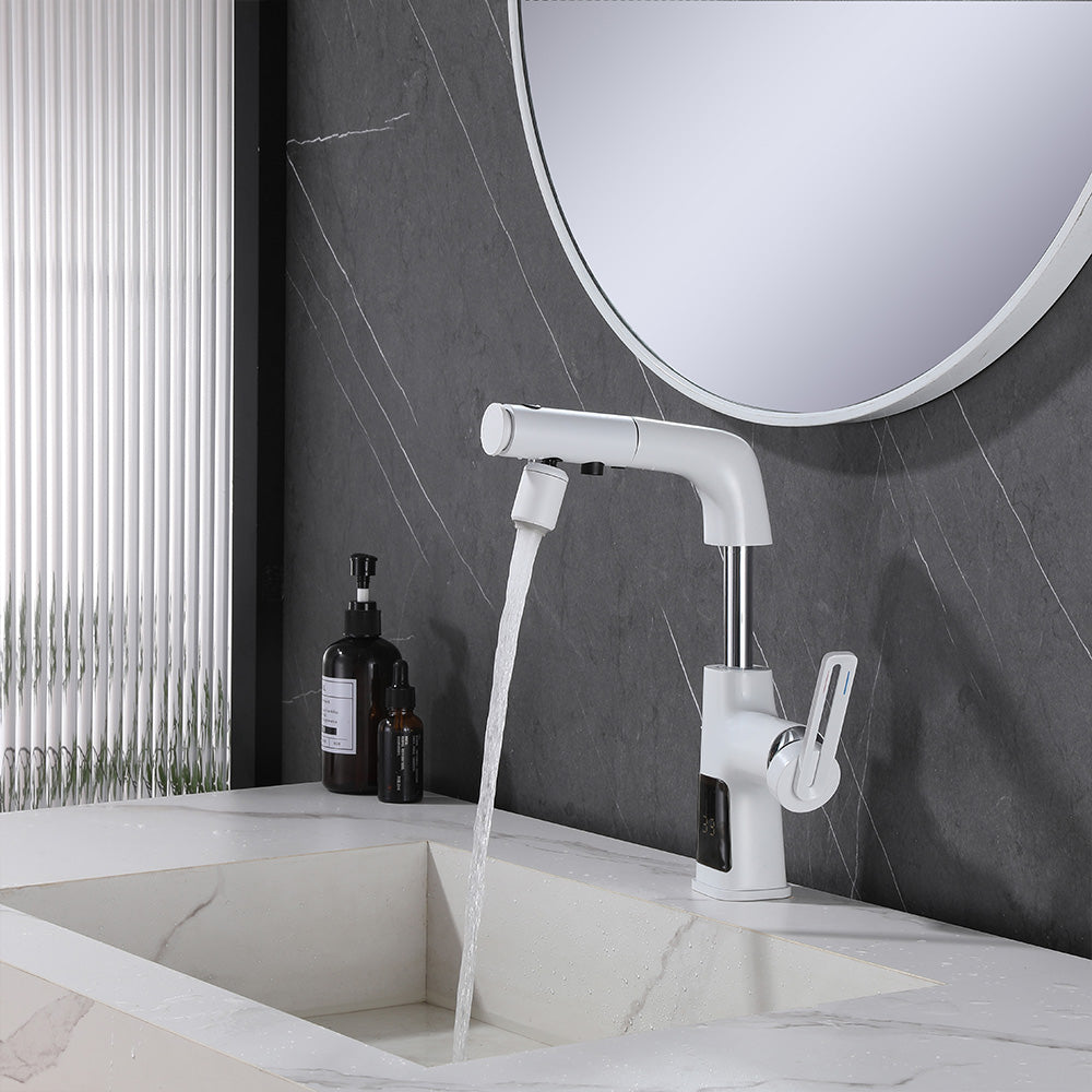 Multi-Functional Deck Mounted Industrial Single-Handle Bathroom Faucet