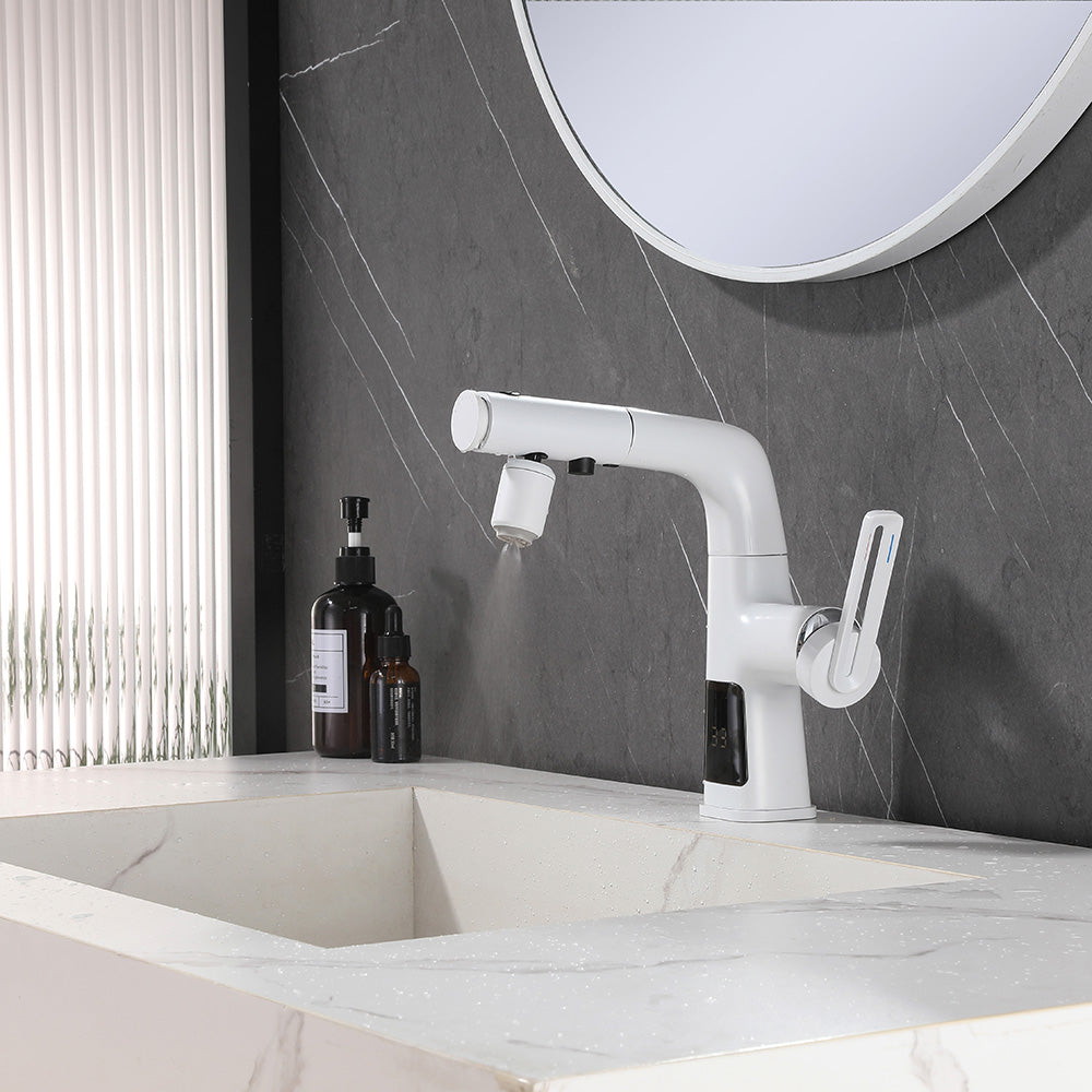 Multi-Functional Deck Mounted Industrial Single-Handle Bathroom Faucet