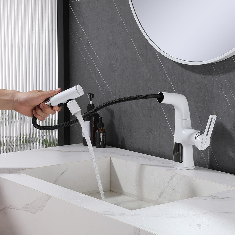 Multi-Functional Deck Mounted Industrial Single-Handle Bathroom Faucet
