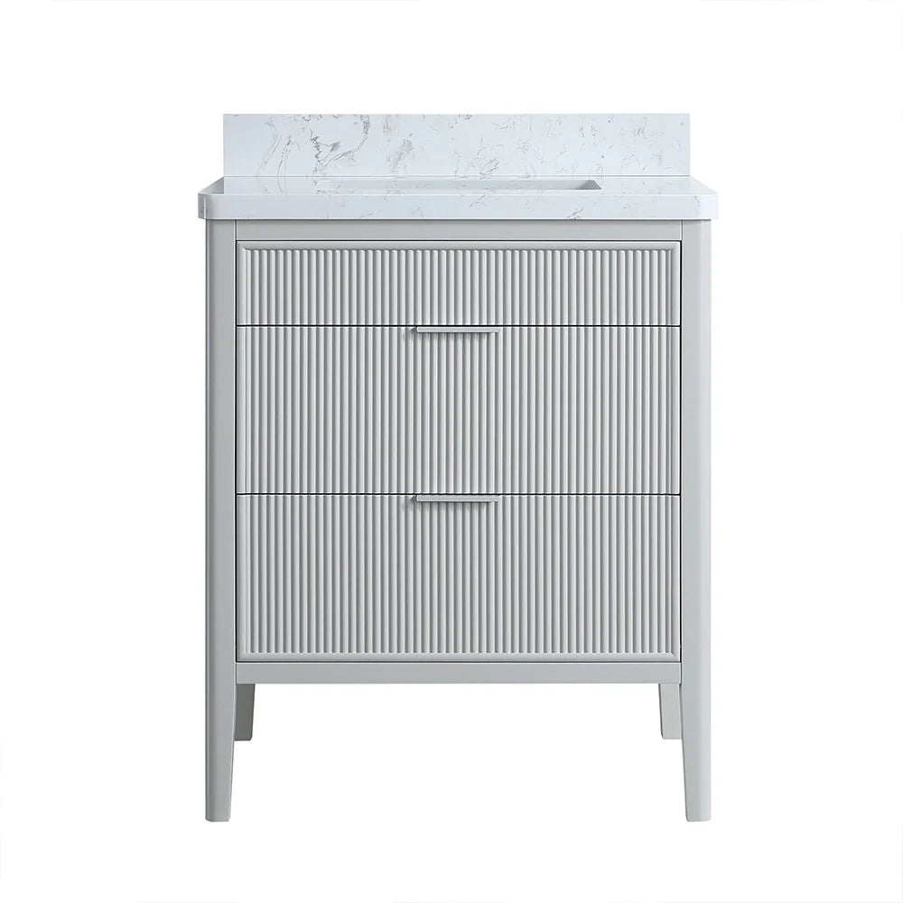 Fully Assembled 30 Inch Freestanding Bathroom Vanity with Single Sink